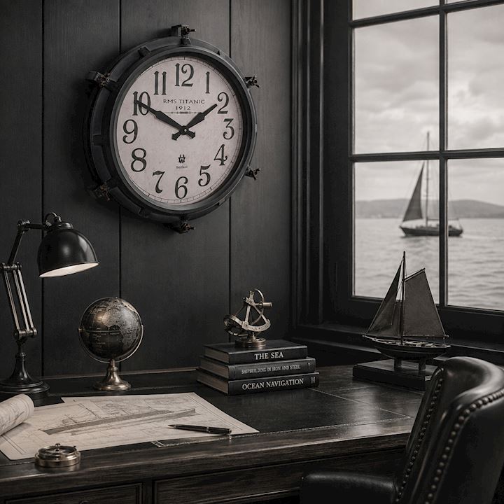 TITANIC BELFAST WALL CLOCK 47x47cm